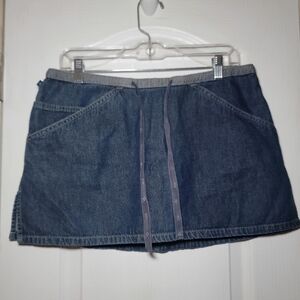 Y2K Blue Asphalt Demim Skort Size 11